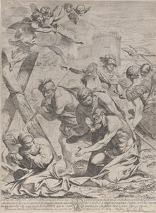Św. Andrzej modlący się przed krucyfiksem, 1640-70. autorstwa Francesco Giovani