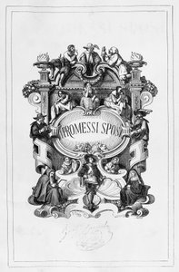 Narzeczony, strona tytułowa Francesco Gonina (1808-1889) do wydania 1840-1842 powieści Alessandro Manzoniego (1785-1873), Włochy