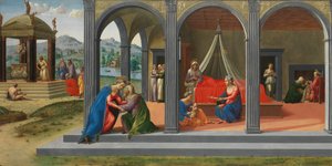 Sceny z życia św. Jana Chrzciciela, ca. 1506-7. autorstwa Francesco Granacci