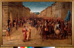 Król Francji Karol VIII wkroczył do Florencji w listopadzie 1494 (Malarstwo