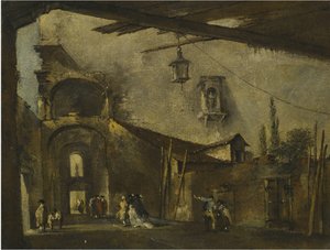Ulica w Wenecji autorstwa Francesco Guardi