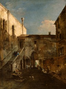 Wenecki dziedziniec autorstwa Francesco Guardi