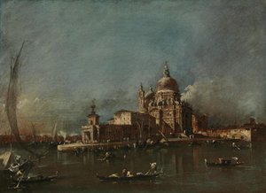Widok na Santa Maria della Salute i Doganę autorstwa Francesco Guardi