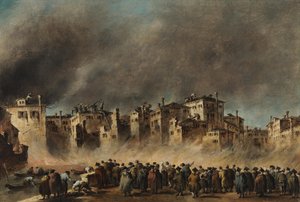 Pożar w dzielnicy San Marcuola autorstwa Francesco Guardi