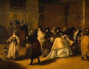 Zredukowani (Zamaskowani Wenecjanie) autorstwa Francesco Guardi