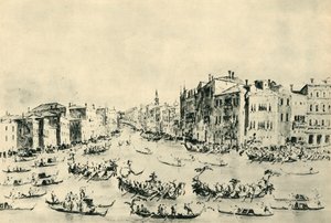 Regaty na Canale Grande, Wenecja, połowa końca XVIII wieku, 1943. autorstwa Francesco Guardi