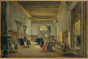 Przedsionek Sala del Maggior Consiglio autorstwa Francesco Guardi