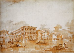 Canal Grande z Ca” Pesaro autorstwa Francesco Guardi