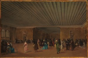 Publiczne ridotto w Palazzo Dandolo autorstwa Francesco Guardi