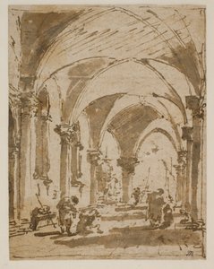 Arkada Pałacu Dożów w kierunku Piazzetta autorstwa Francesco Guardi