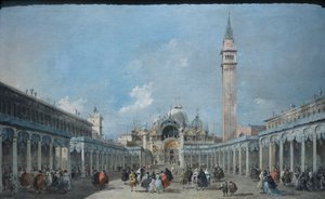 Święto Wniebowstąpienia na placu San Marco, ok. 1775 (olej na płótnie) autorstwa Francesco Guardi