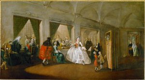 Parlatorio, parlatorium zakonnic z San Zaccaria, Wenecja (olej na płótnie) autorstwa Francesco Guardi