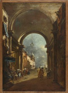Widok przez bramę autorstwa Francesco Guardi