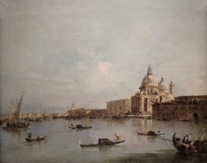 Widok na Santa Maria della Salute z Dogana di Mare autorstwa Francesco Guardi