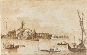 Wyspa San Clemente autorstwa Francesco Guardi and Giacomo Guardi