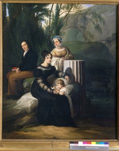 Portret rodziny Borri Stampa autorstwa Francesco Hayez