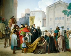 Pojednanie Ottona II z matką Adelajdą Burgundii autorstwa Francesco Hayez