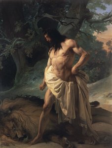 Samson zabija lwa autorstwa Francesco Hayez