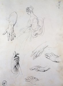 Studium do portretu Cristiny Trivulzio Belgiojoso autorstwa Francesco Hayez