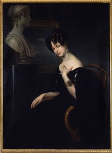 portret markizy Cristiny Trivulzio, księżnej Belgiojoso (Belgia) (1808-1871), włoskiej patriotki i literatki, obraz Francesco Hayez. we Florencji we Włoszech.