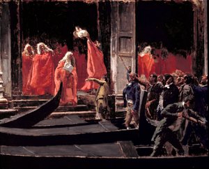 Ostatni seans Senatu Republiki Weneckiej w czasie jej wstąpienia do Królestwa Włoch w 1866 r. Malarstwo Francesco Jacovacci (1838-1908) Rzym, Galleria Nazionale d