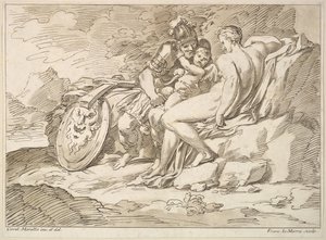 Wenus, Mars i Kupidyn, 1725-80. autorstwa Francesco Lamarra