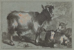 Koza i dwoje dzieci, 1758. autorstwa Francesco Londonio
