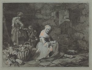 Wnętrze domu, 1763. autorstwa Francesco Londonio