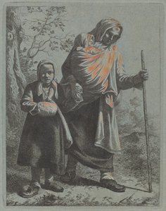 Wieśniaczka z dzieckiem i małą dziewczynką, 17601764. autorstwa Francesco Londonio