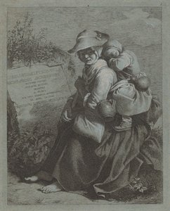 Siedząca wieśniaczka ze śpiącym dzieckiem, 17581759. autorstwa Francesco Londonio