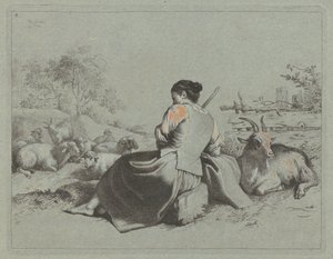 Siedząca pasterka, 1762. autorstwa Francesco Londonio