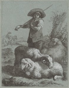 Pasterz z owcami, 1764. autorstwa Francesco Londonio
