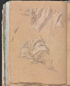 Szkicownik werona: Studia draperii strona 90, 1760. autorstwa Francesco Lorenzi