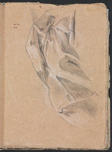 Szkicownik werona: studium draperii, strona 43, 1760. autorstwa Francesco Lorenzi