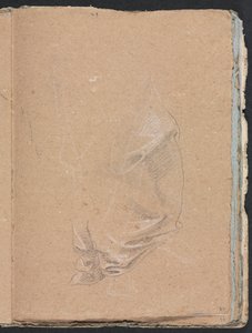 Szkicownik werona: studium draperii, strona 57, 1760. autorstwa Francesco Lorenzi