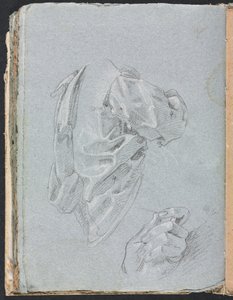 Szkicownik werona: Studium draperii z lewą stroną 86, 1760. autorstwa Francesco Lorenzi