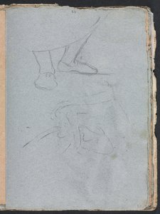 Szkicownik werona: Studium stóp strona 53, 1760. autorstwa Francesco Lorenzi