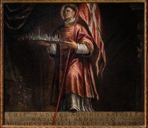 Św. Wincentego z modelem miasta Vicenza