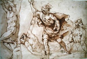 Studia do męczeństwa św. Sebastiana i ukamienowania św. Szczepana (w.c na papierze)