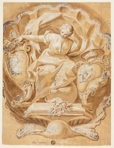 Figura alegoryczna z herbami Aleksandra VIII (Ottoboni) i herbami papiestwa