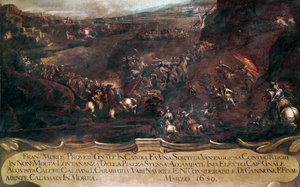 Wojna o Candia (Kreta): „”bitwa floty weneckiej Francesco Morosiniego (1619-1694) z flotą turecką w 1659” (Wojna kreteńska (1645-69): bitwa floty weneckiej z turecką w 1659) Malarstwo Francesco Monti dit il Brescianino delle