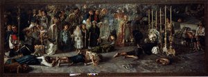 Il voto (Fete w hołdzie św. Pantaleon 27 lipca w Miglianico w Abruzzo, Włochy) - olej na płótnie