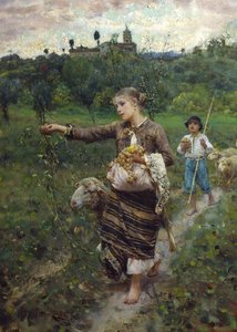 Pasterka (olej na płótnie)