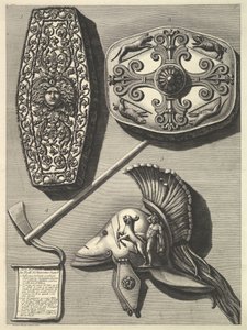 Części w dużym odrestaurowanym Trofei de Ottaviano Augusto Odrestaurowany detal Tro ..., ca. 1753. autorstwa Francesco Piranesi