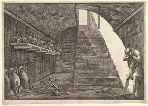 Scena więzienna.n.d. autorstwa Francesco Piranesi