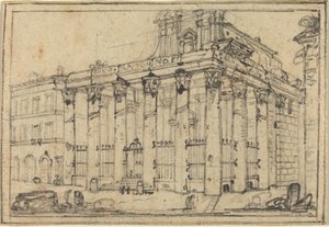 Świątynia Antonina i Faustyny autorstwa Francesco Piranesi
