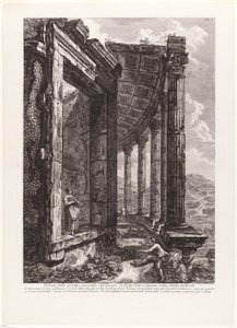 Widok na drzwi i perystyl świątyni Westa autorstwa Francesco Piranesi