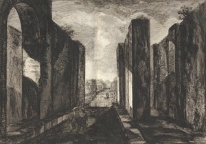 Widok wnętrza miasta Pompeje, od strony Antiquités de Pompeïa, tom premier, Ant..., 1804. autorstwa Francesco Piranesi