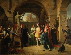 Franciszek I w pracowni Benvenuto Cellini, 1837