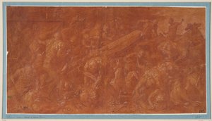 Agamemnon und Kassandra werden während eines Banketts ermordet autorstwa Francesco Primaticcio